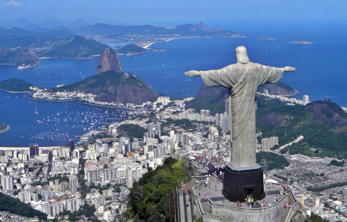 Christus-Statue auf dem Corcovado über Rio de Janeiro